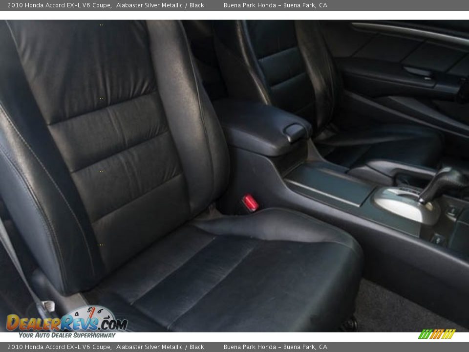 2010 Honda Accord EX-L V6 Coupe Alabaster Silver Metallic / Black Photo #16