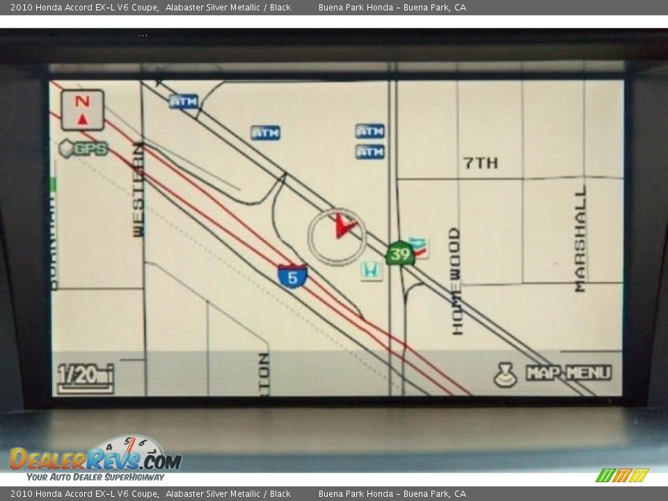 2010 Honda Accord EX-L V6 Coupe Alabaster Silver Metallic / Black Photo #18