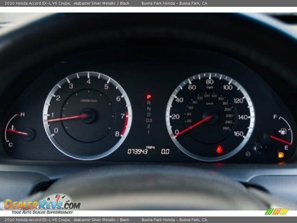 2010 Honda Accord EX-L V6 Coupe Alabaster Silver Metallic / Black Photo #19