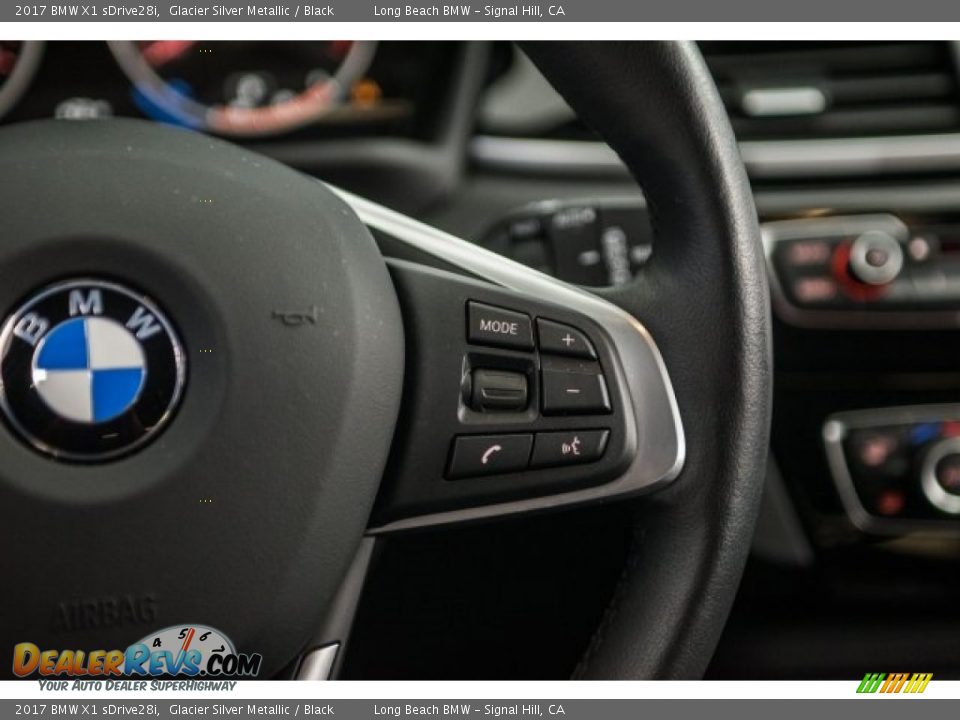 2017 BMW X1 sDrive28i Glacier Silver Metallic / Black Photo #14