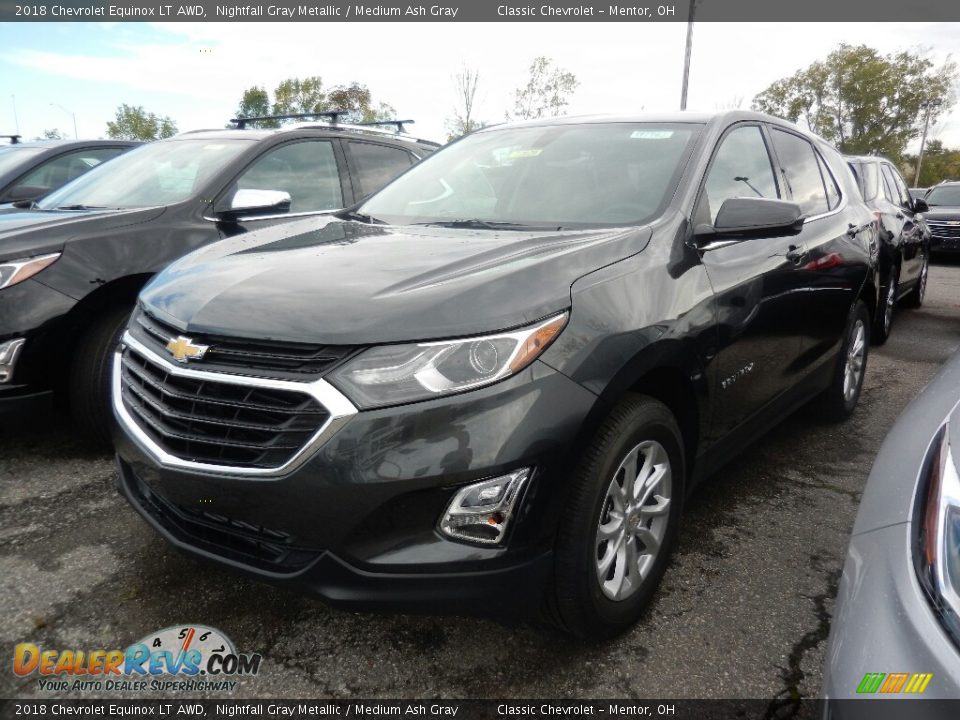2018 Chevrolet Equinox LT AWD Nightfall Gray Metallic / Medium Ash Gray Photo #1