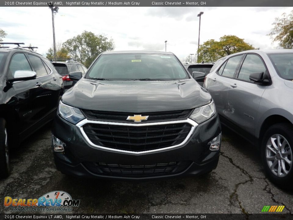 2018 Chevrolet Equinox LT AWD Nightfall Gray Metallic / Medium Ash Gray Photo #2