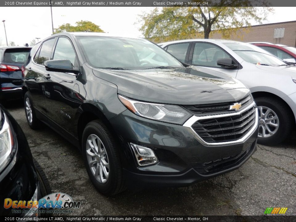 2018 Chevrolet Equinox LT AWD Nightfall Gray Metallic / Medium Ash Gray Photo #3