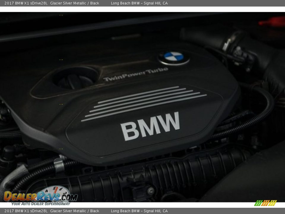 2017 BMW X1 sDrive28i Glacier Silver Metallic / Black Photo #24