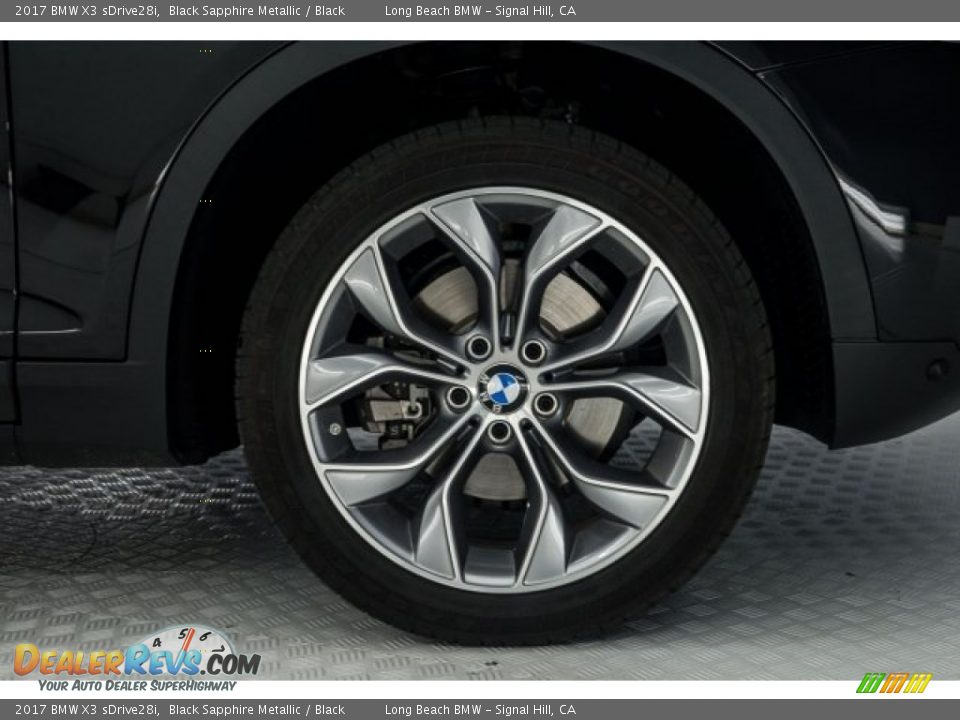 2017 BMW X3 sDrive28i Black Sapphire Metallic / Black Photo #8