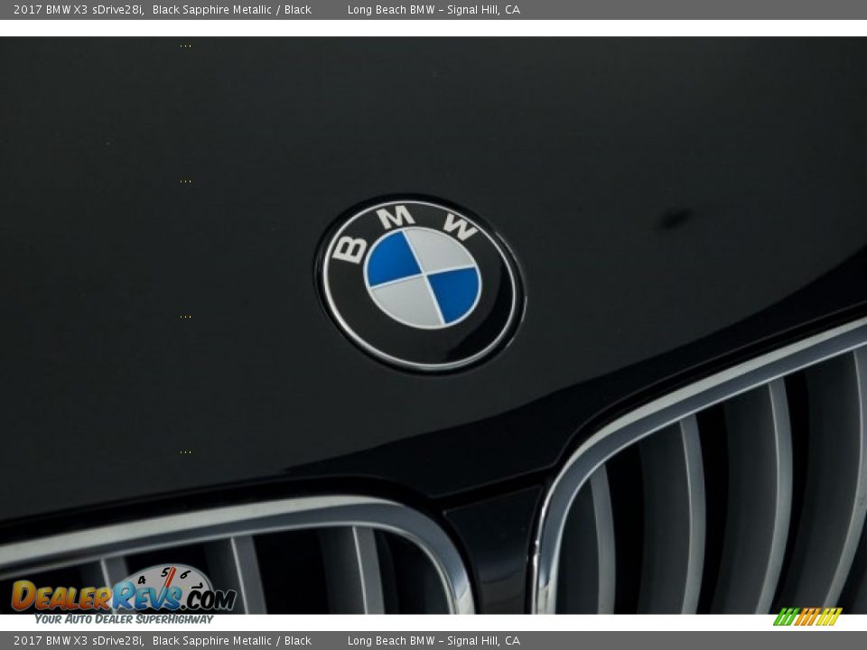 2017 BMW X3 sDrive28i Black Sapphire Metallic / Black Photo #24