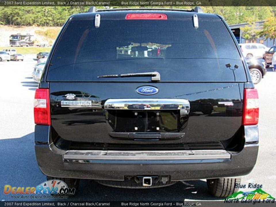 2007 Ford Expedition Limited Black / Charcoal Black/Caramel Photo #4
