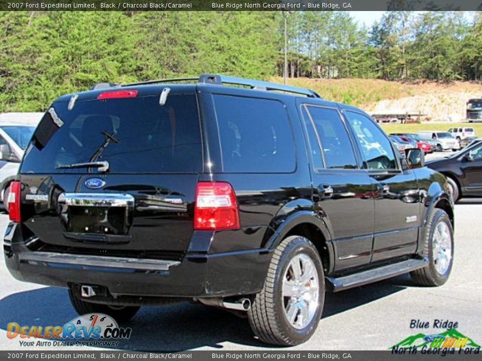 2007 Ford Expedition Limited Black / Charcoal Black/Caramel Photo #5