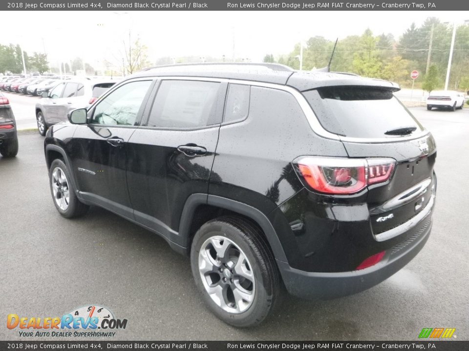 2018 Jeep Compass Limited 4x4 Diamond Black Crystal Pearl / Black Photo #3