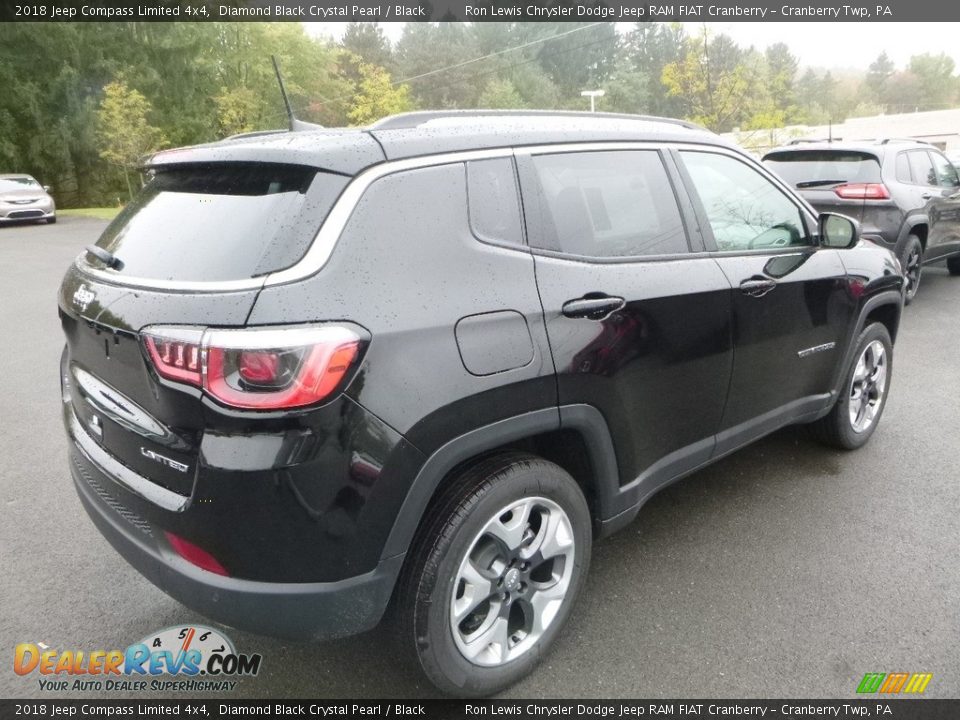 2018 Jeep Compass Limited 4x4 Diamond Black Crystal Pearl / Black Photo #5