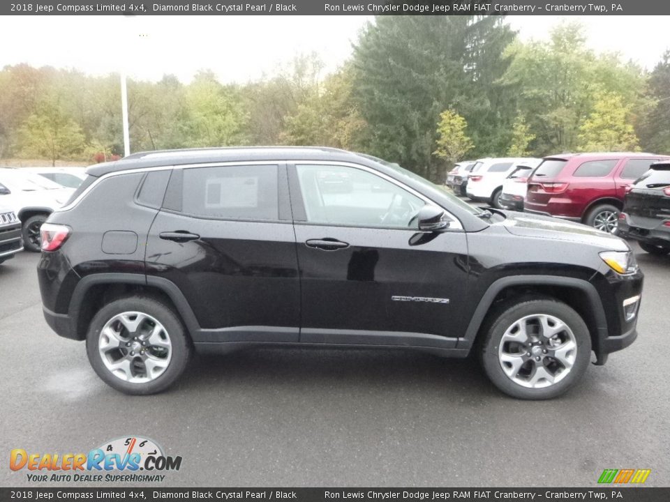 2018 Jeep Compass Limited 4x4 Diamond Black Crystal Pearl / Black Photo #6