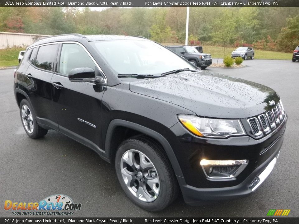 2018 Jeep Compass Limited 4x4 Diamond Black Crystal Pearl / Black Photo #7