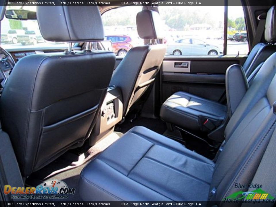 2007 Ford Expedition Limited Black / Charcoal Black/Caramel Photo #12