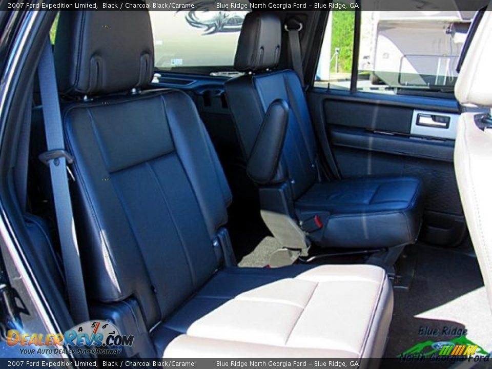 2007 Ford Expedition Limited Black / Charcoal Black/Caramel Photo #15