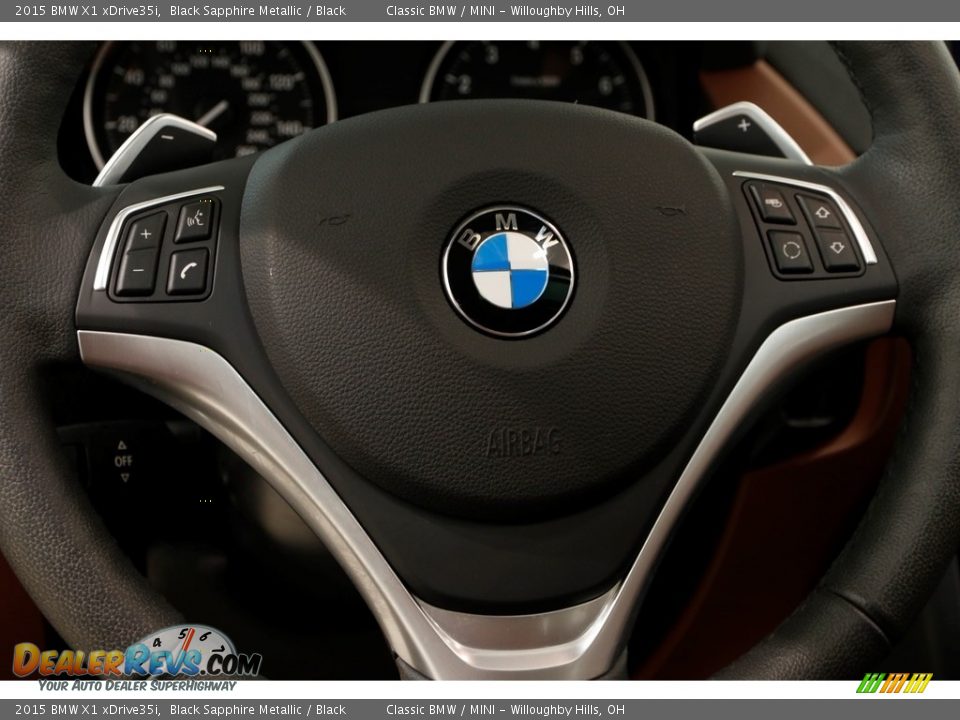 2015 BMW X1 xDrive35i Black Sapphire Metallic / Black Photo #7