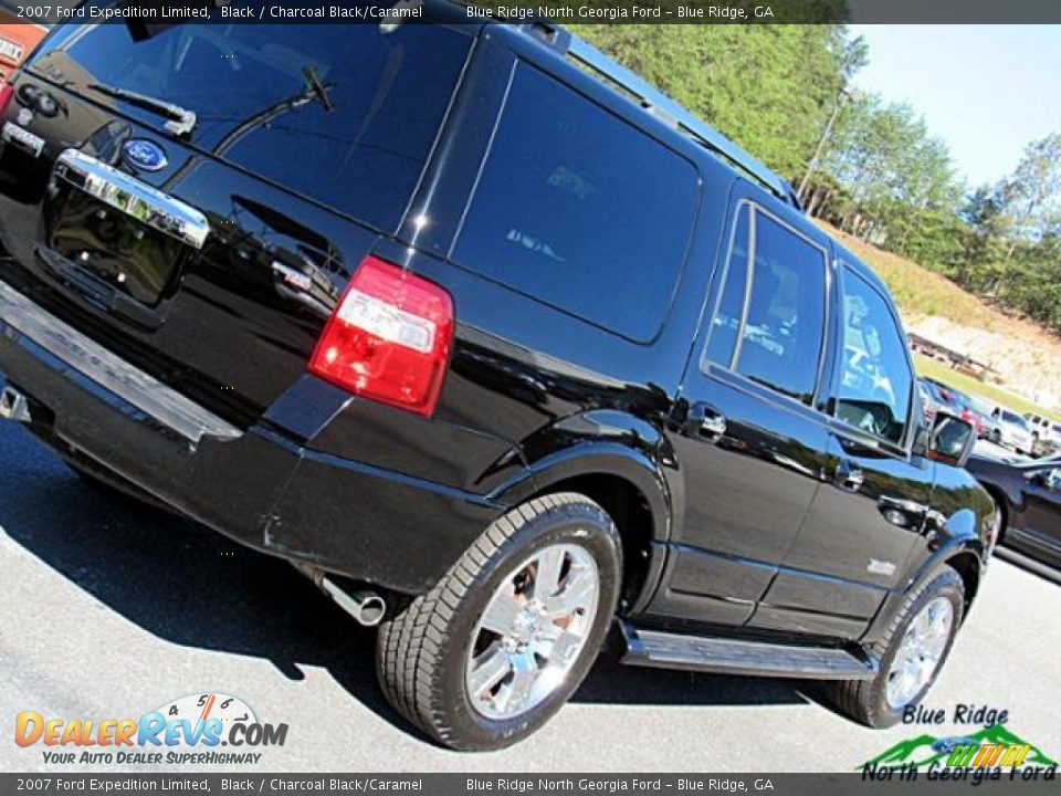 2007 Ford Expedition Limited Black / Charcoal Black/Caramel Photo #32