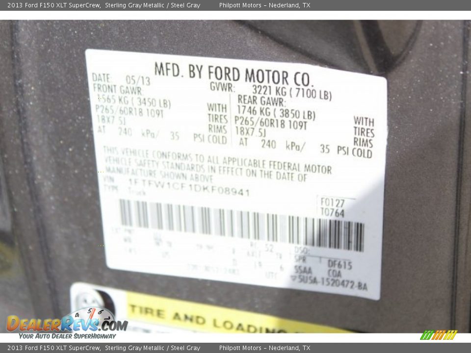 2013 Ford F150 XLT SuperCrew Sterling Gray Metallic / Steel Gray Photo #32