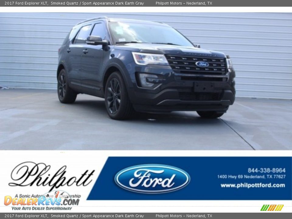 2017 Ford Explorer XLT Smoked Quartz / Sport Appearance Dark Earth Gray Photo #1