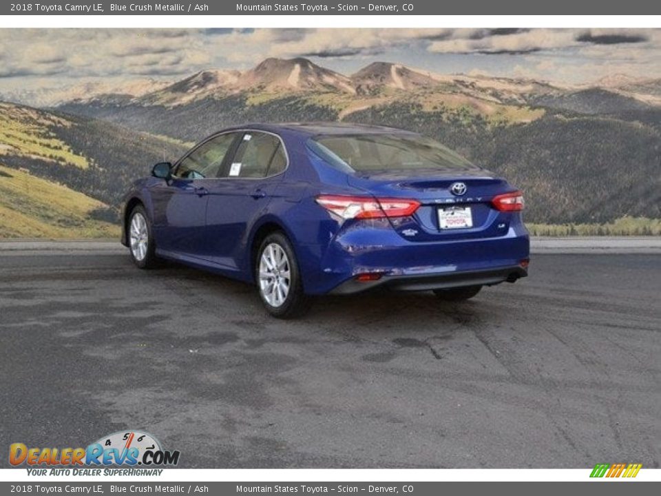 2018 Toyota Camry LE Blue Crush Metallic / Ash Photo #3