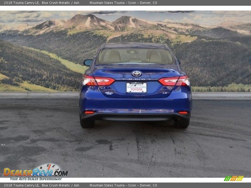 2018 Toyota Camry LE Blue Crush Metallic / Ash Photo #4
