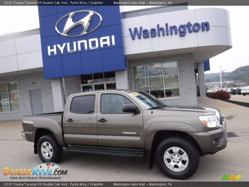 2015 Toyota Tacoma V6 Double Cab 4x4 Pyrite Mica / Graphite Photo #2