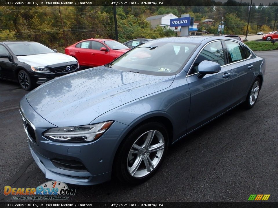 2017 Volvo S90 T5 Mussel Blue Metallic / Charcoal Photo #7