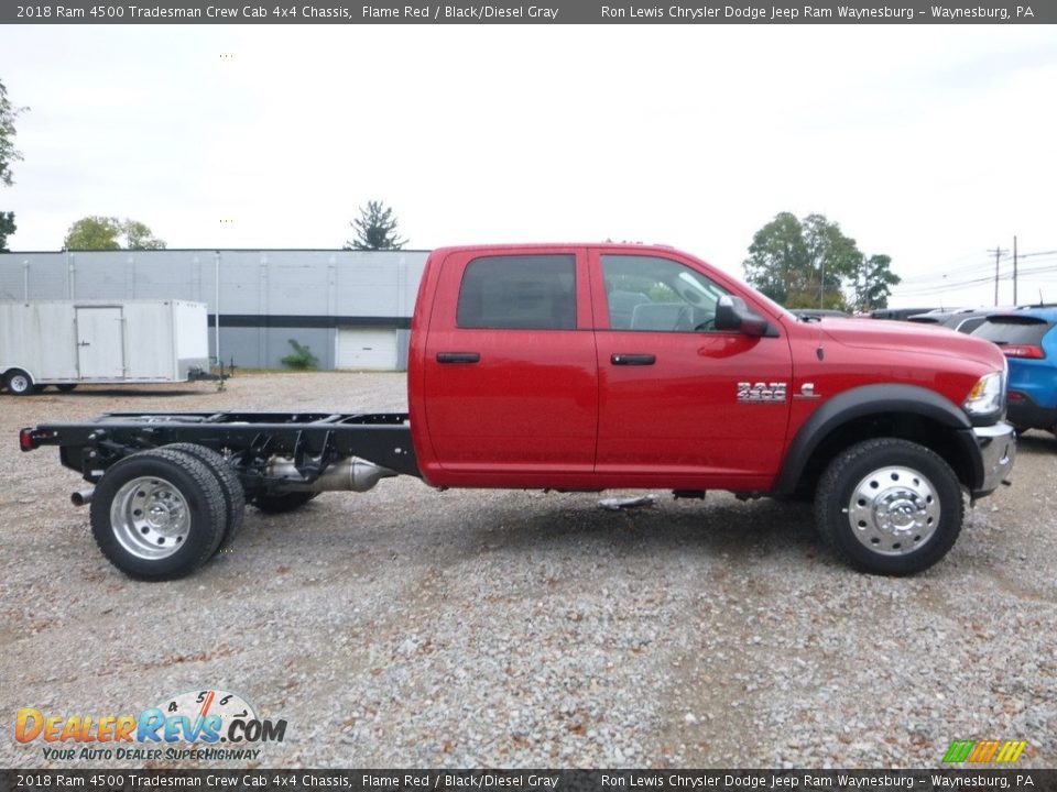2018 Ram 4500 Tradesman Crew Cab 4x4 Chassis Flame Red / Black/Diesel Gray Photo #6
