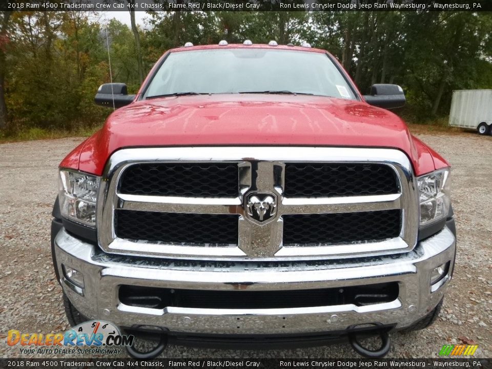 2018 Ram 4500 Tradesman Crew Cab 4x4 Chassis Flame Red / Black/Diesel Gray Photo #8