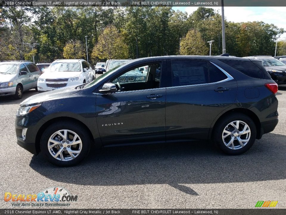 2018 Chevrolet Equinox LT AWD Nightfall Gray Metallic / Jet Black Photo #3