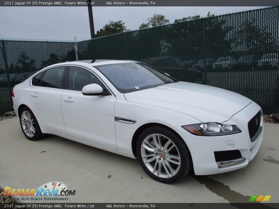 2017 Jaguar XF 35t Prestige AWD Polaris White / Jet Photo #1