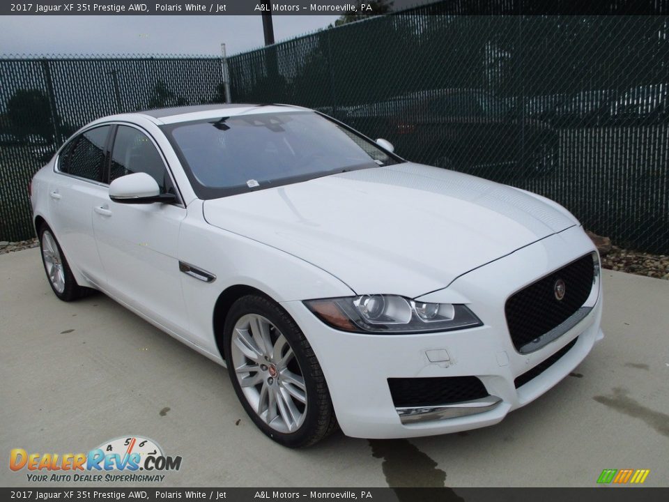 2017 Jaguar XF 35t Prestige AWD Polaris White / Jet Photo #7