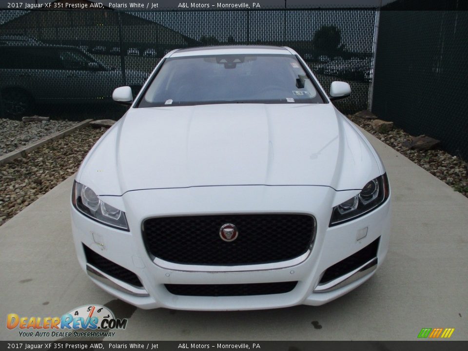 2017 Jaguar XF 35t Prestige AWD Polaris White / Jet Photo #8