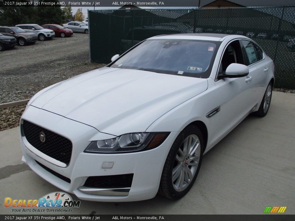 2017 Jaguar XF 35t Prestige AWD Polaris White / Jet Photo #9