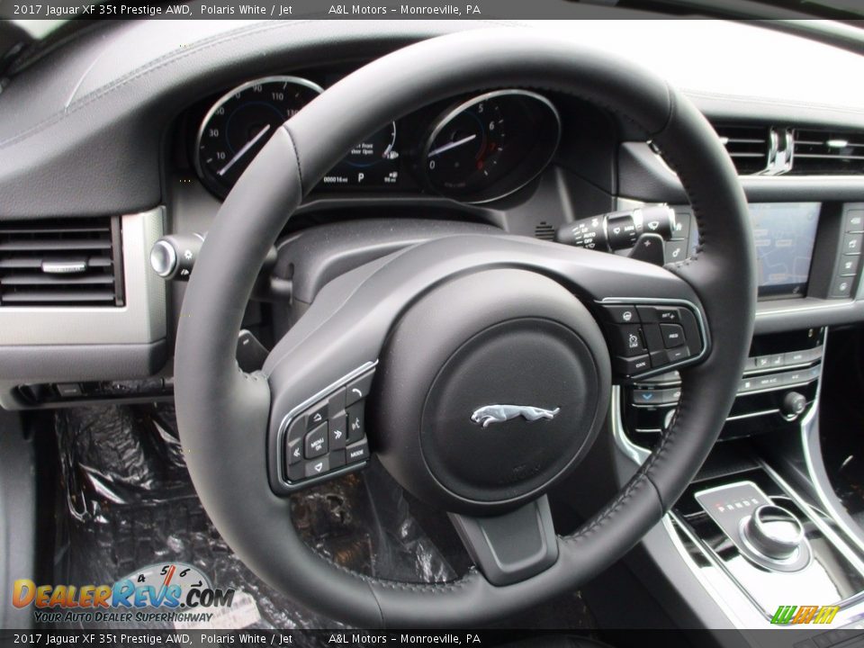 2017 Jaguar XF 35t Prestige AWD Polaris White / Jet Photo #14