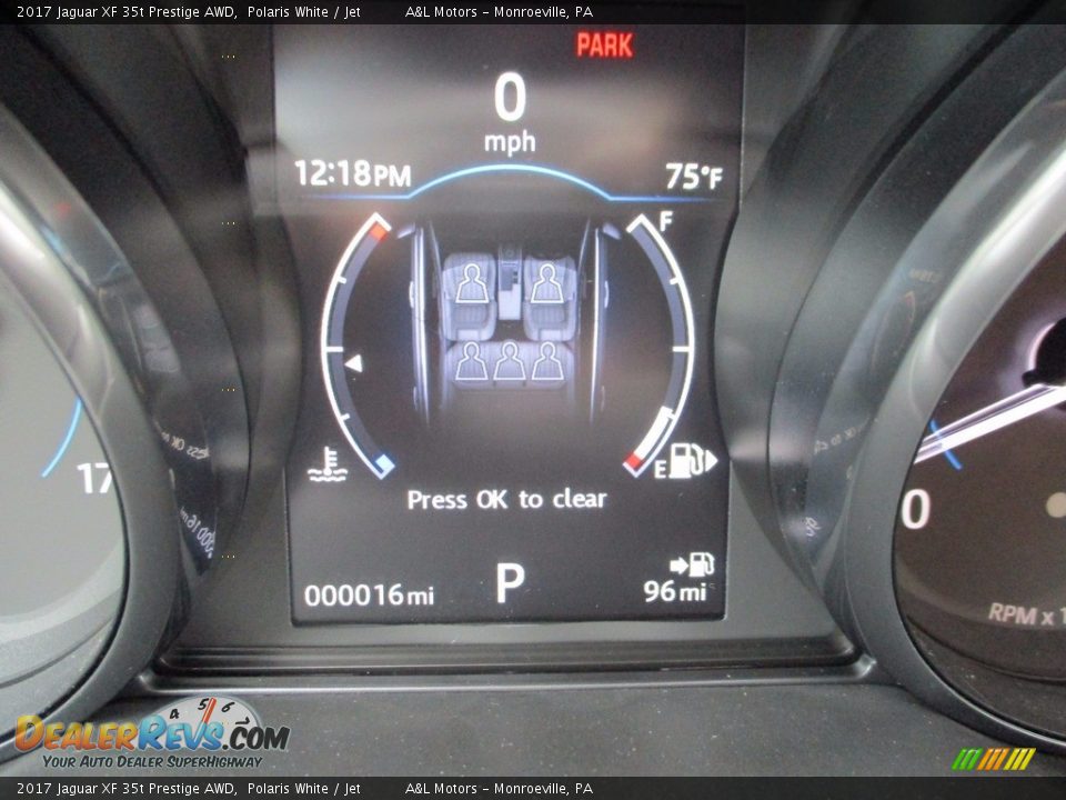 2017 Jaguar XF 35t Prestige AWD Polaris White / Jet Photo #20