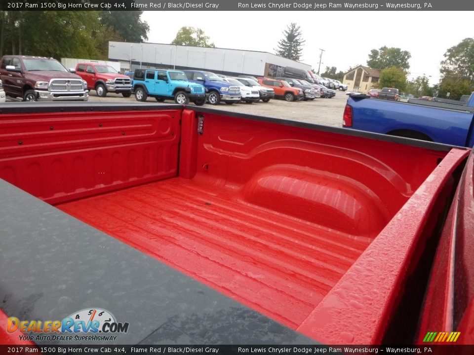 2017 Ram 1500 Big Horn Crew Cab 4x4 Flame Red / Black/Diesel Gray Photo #9