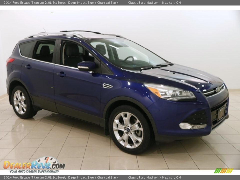2014 Ford Escape Titanium 2.0L EcoBoost Deep Impact Blue / Charcoal Black Photo #1