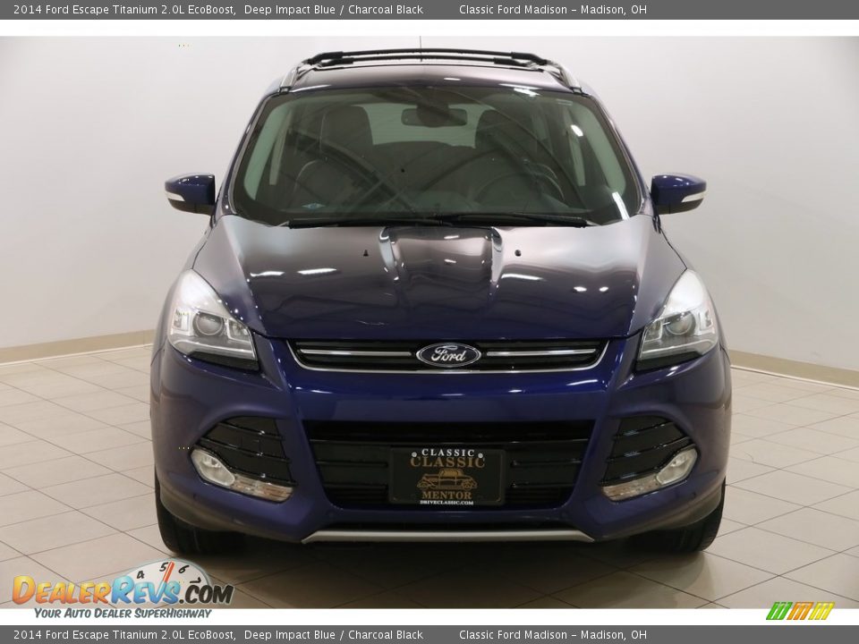 2014 Ford Escape Titanium 2.0L EcoBoost Deep Impact Blue / Charcoal Black Photo #2