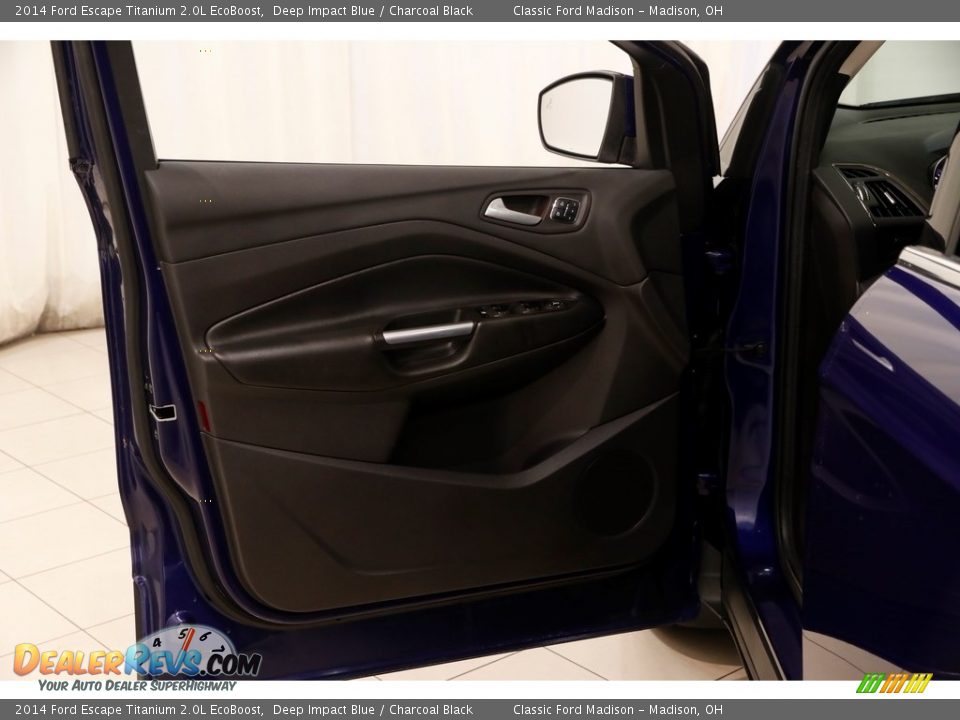 2014 Ford Escape Titanium 2.0L EcoBoost Deep Impact Blue / Charcoal Black Photo #4