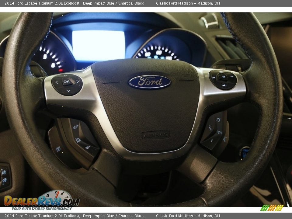 2014 Ford Escape Titanium 2.0L EcoBoost Deep Impact Blue / Charcoal Black Photo #6