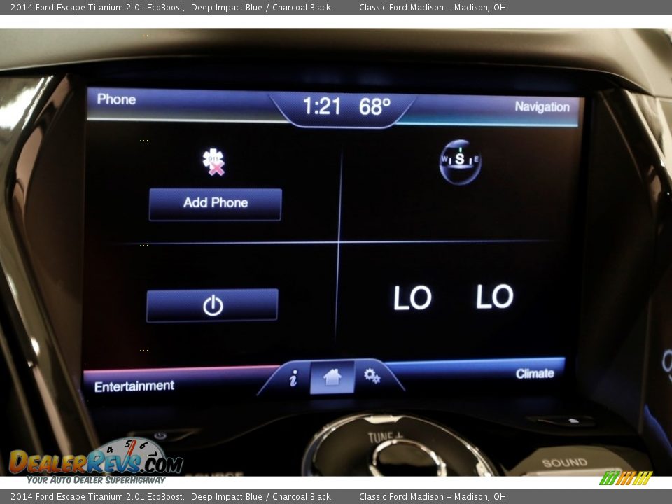 2014 Ford Escape Titanium 2.0L EcoBoost Deep Impact Blue / Charcoal Black Photo #10