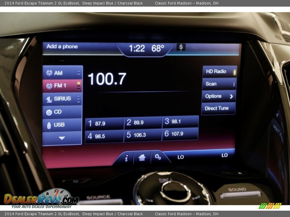 2014 Ford Escape Titanium 2.0L EcoBoost Deep Impact Blue / Charcoal Black Photo #12