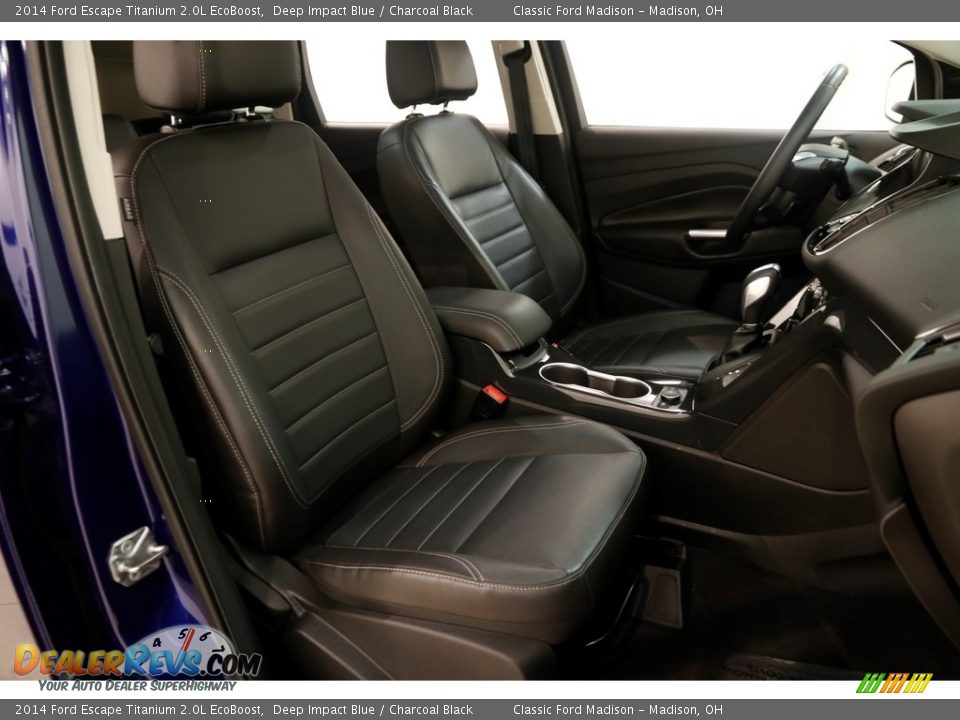 2014 Ford Escape Titanium 2.0L EcoBoost Deep Impact Blue / Charcoal Black Photo #14