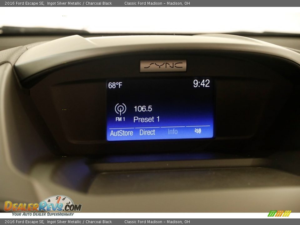 2016 Ford Escape SE Ingot Silver Metallic / Charcoal Black Photo #9