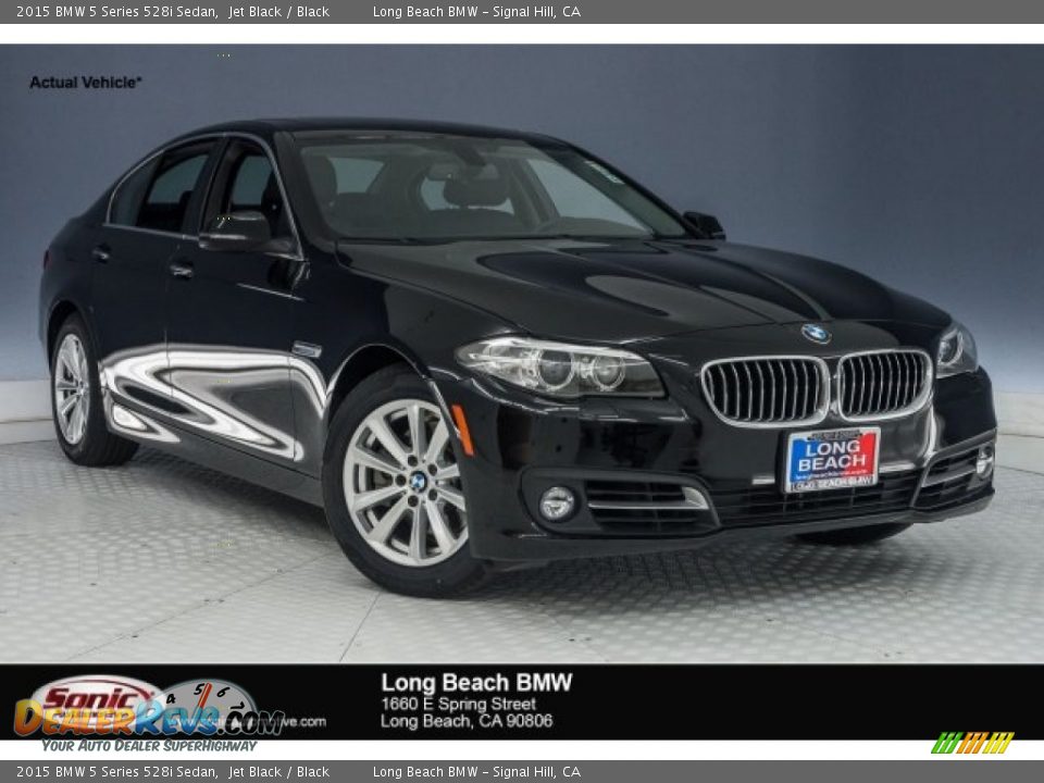 2015 BMW 5 Series 528i Sedan Jet Black / Black Photo #1