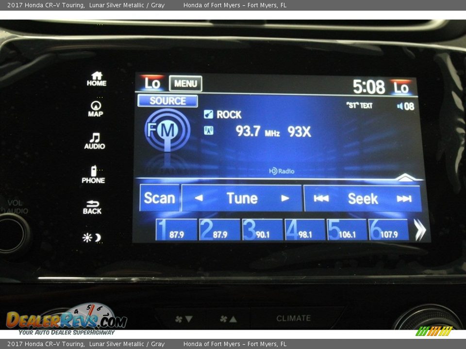 2017 Honda CR-V Touring Lunar Silver Metallic / Gray Photo #17