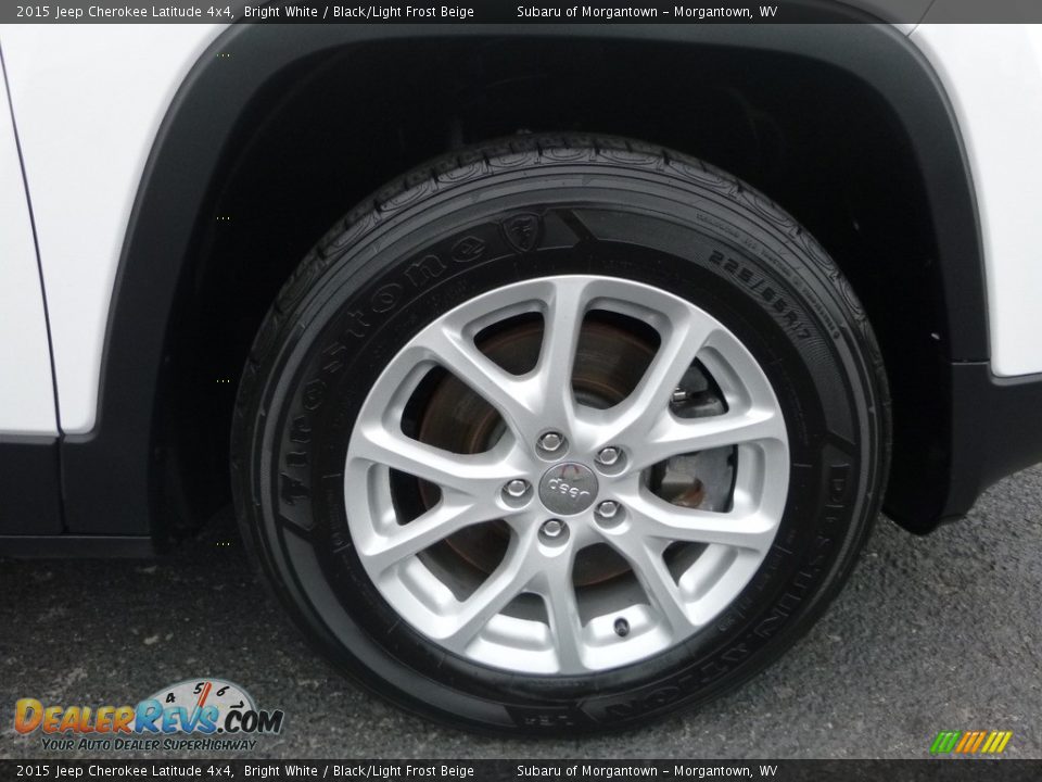 2015 Jeep Cherokee Latitude 4x4 Bright White / Black/Light Frost Beige Photo #2