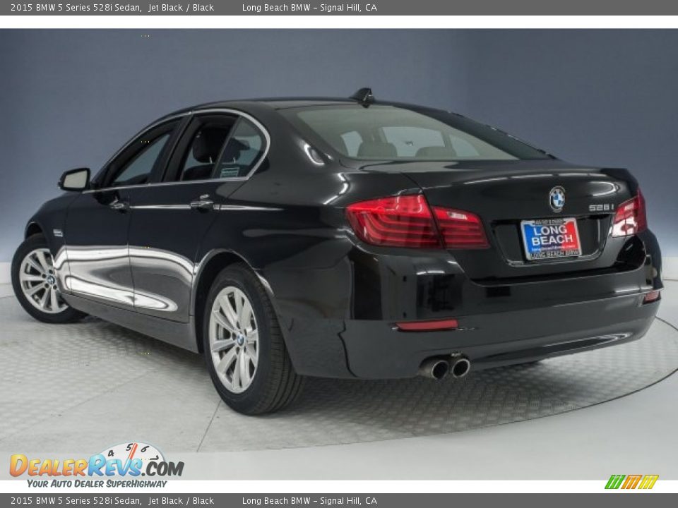 2015 BMW 5 Series 528i Sedan Jet Black / Black Photo #10