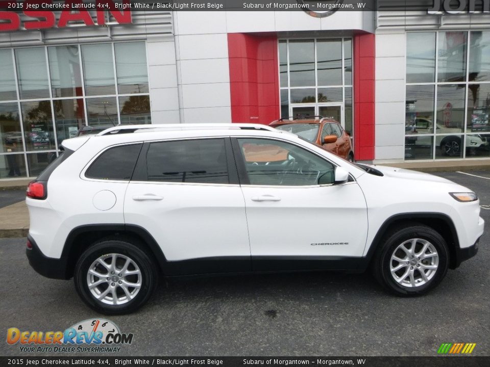 2015 Jeep Cherokee Latitude 4x4 Bright White / Black/Light Frost Beige Photo #3