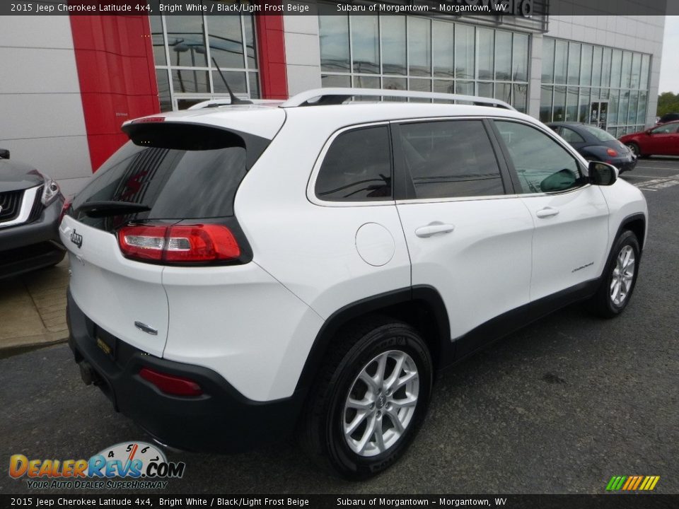 2015 Jeep Cherokee Latitude 4x4 Bright White / Black/Light Frost Beige Photo #4